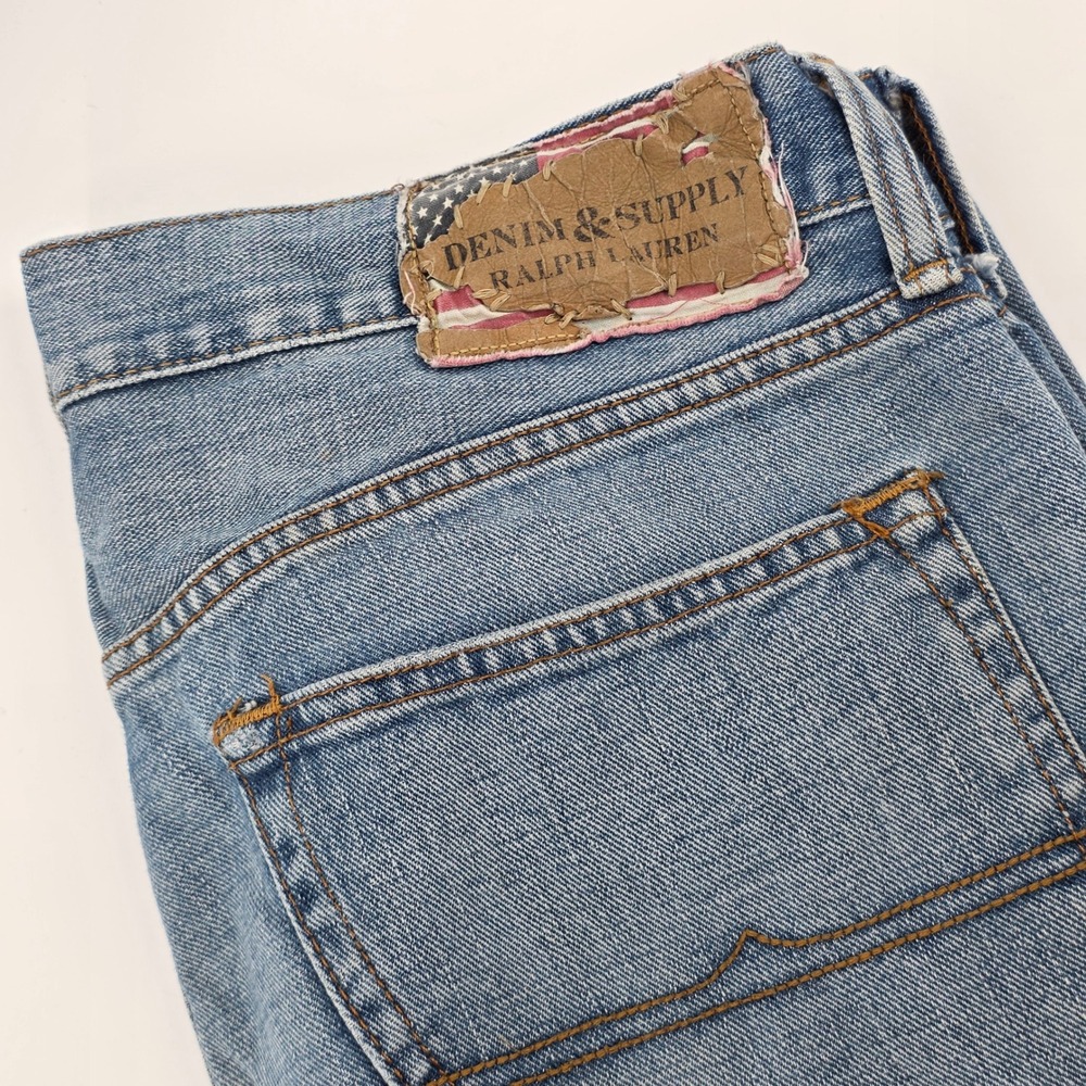 Denim & Supply Ralph Lauren Straight Leg Jeans Blue 34x32 Mens Cotton